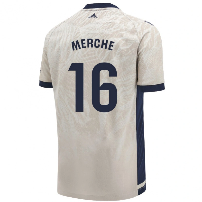 Danxen Uomo Maglia Merche Izal García #16 Grigio Chiaro Kit Gara Away 2024/25 Maglietta