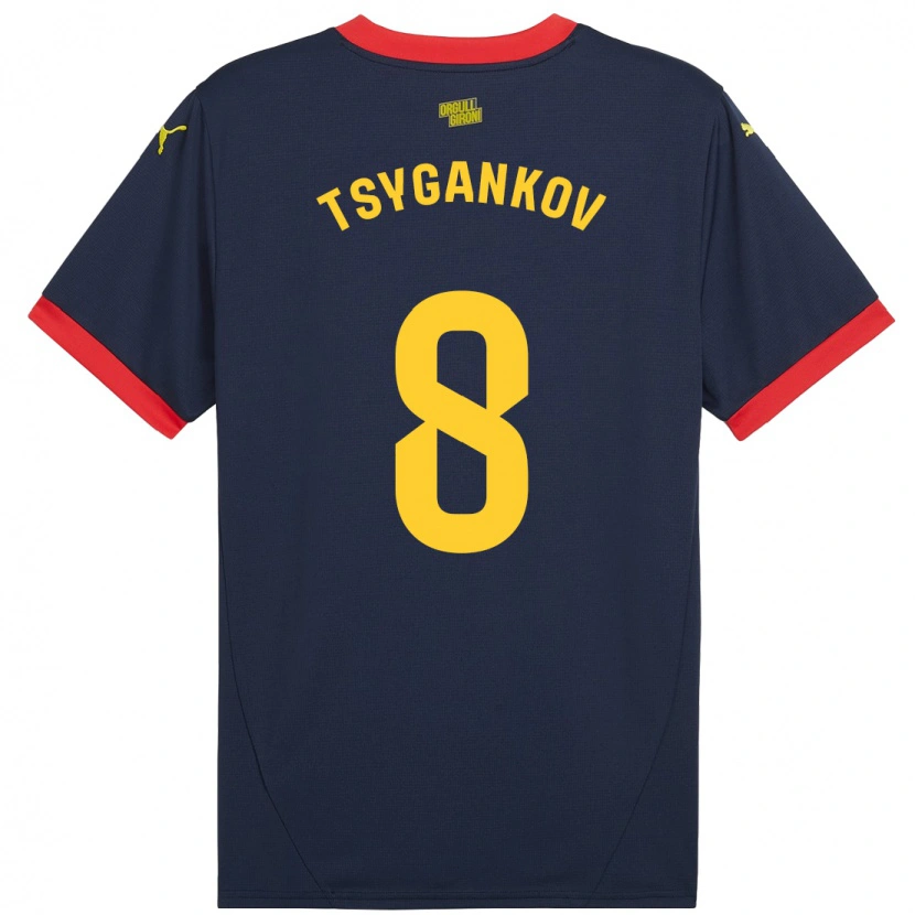 Danxen Uomo Maglia Viktor Tsygankov #8 Rosso Navy Kit Gara Away 2024/25 Maglietta