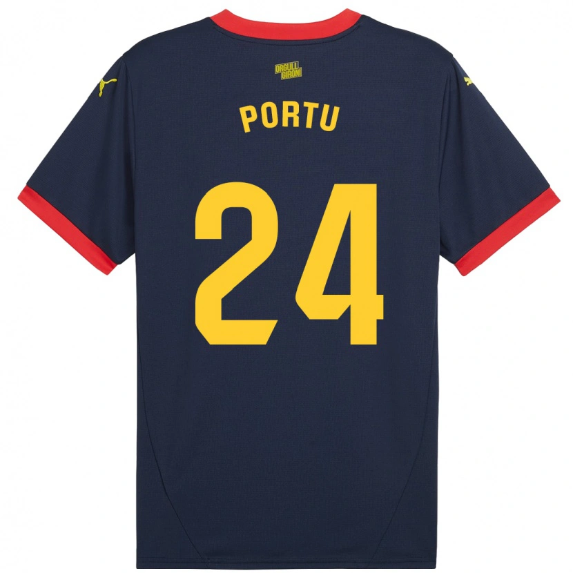 Danxen Uomo Maglia Portu #24 Rosso Navy Kit Gara Away 2024/25 Maglietta