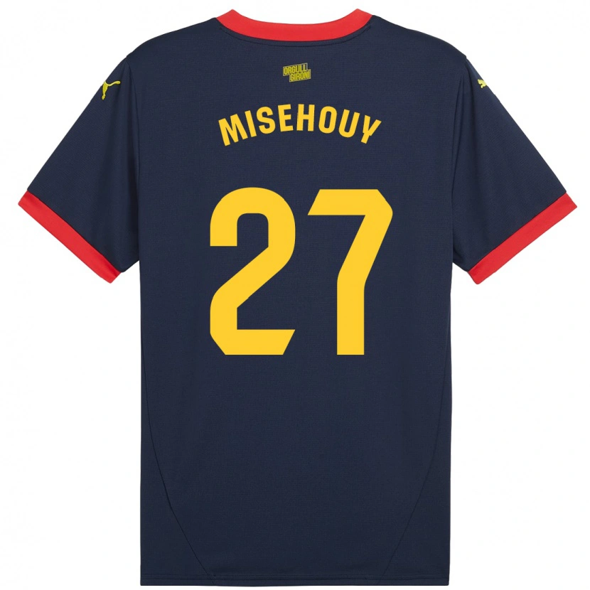 Danxen Uomo Maglia Gabriel Misehouy #27 Rosso Navy Kit Gara Away 2024/25 Maglietta