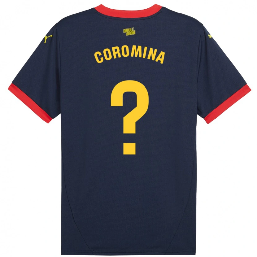 Danxen Uomo Maglia Arnau Coromina #0 Rosso Navy Kit Gara Away 2024/25 Maglietta