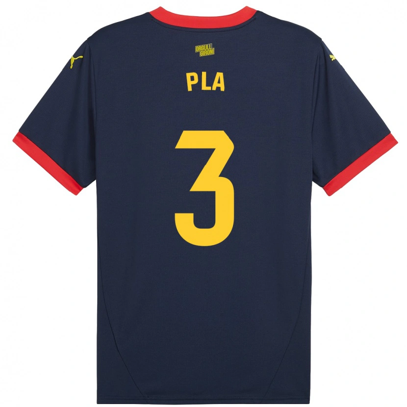 Danxen Uomo Maglia Marta Pla #3 Rosso Navy Kit Gara Away 2024/25 Maglietta