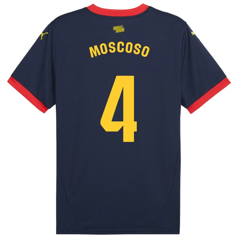 Danxen Uomo Maglia Miriam Moscoso #4 Rosso Navy Kit Gara Away 2024/25 Maglietta