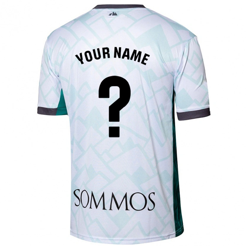 Danxen Uomo Maglia Il Tuo Nome #0 Bianco Verde Kit Gara Away 2024/25 Maglietta