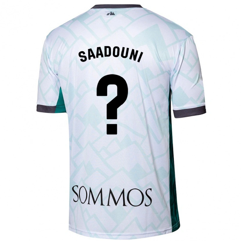 Danxen Uomo Maglia Mohammed Saadouni #0 Bianco Verde Kit Gara Away 2024/25 Maglietta