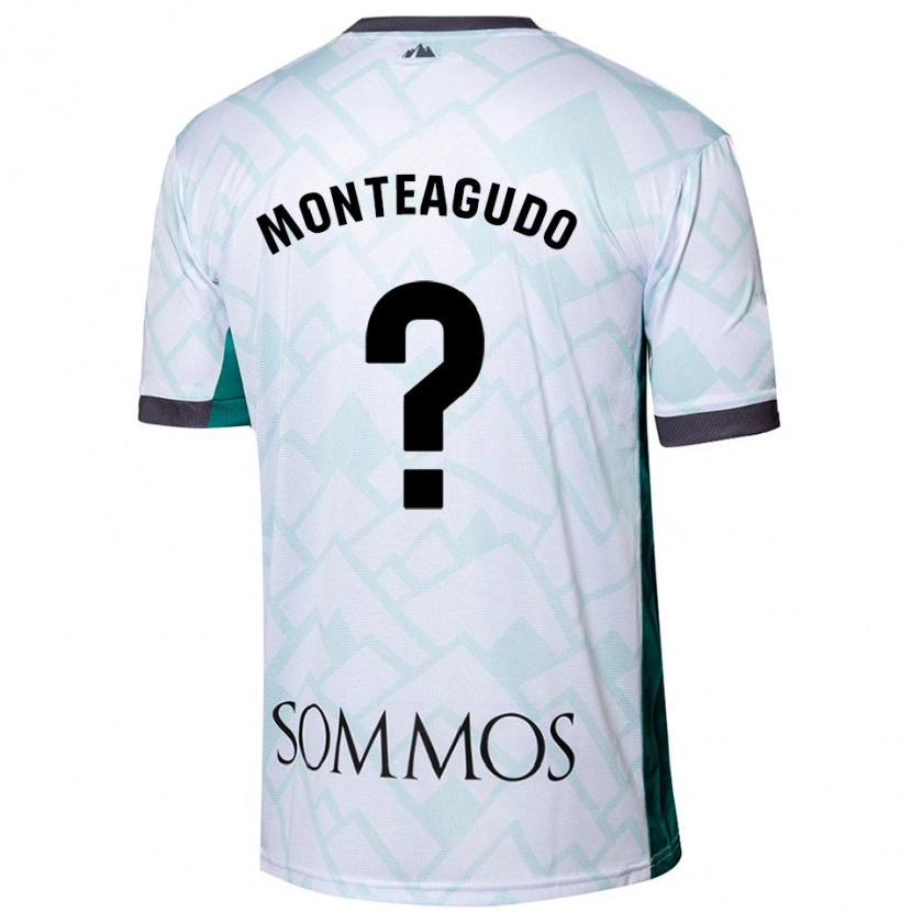 Danxen Uomo Maglia Miguel Monteagudo #0 Bianco Verde Kit Gara Away 2024/25 Maglietta
