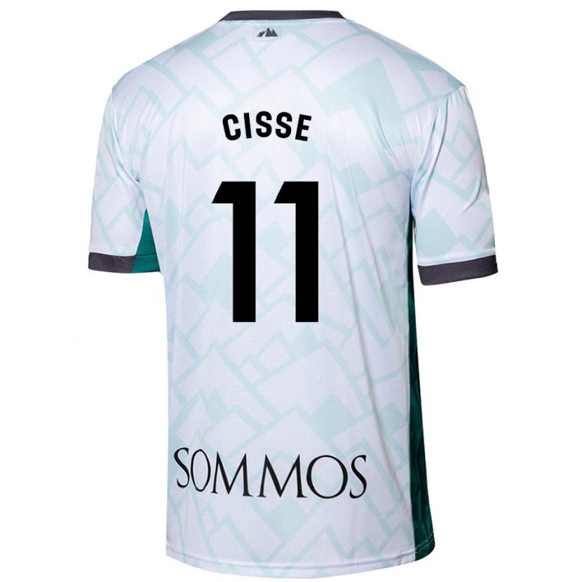Danxen Uomo Maglia Bakary Cissé #11 Bianco Verde Kit Gara Away 2024/25 Maglietta