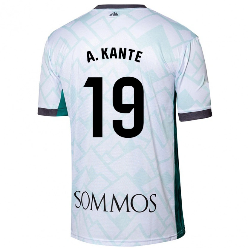 Danxen Uomo Maglia Abou Kanté #19 Bianco Verde Kit Gara Away 2024/25 Maglietta