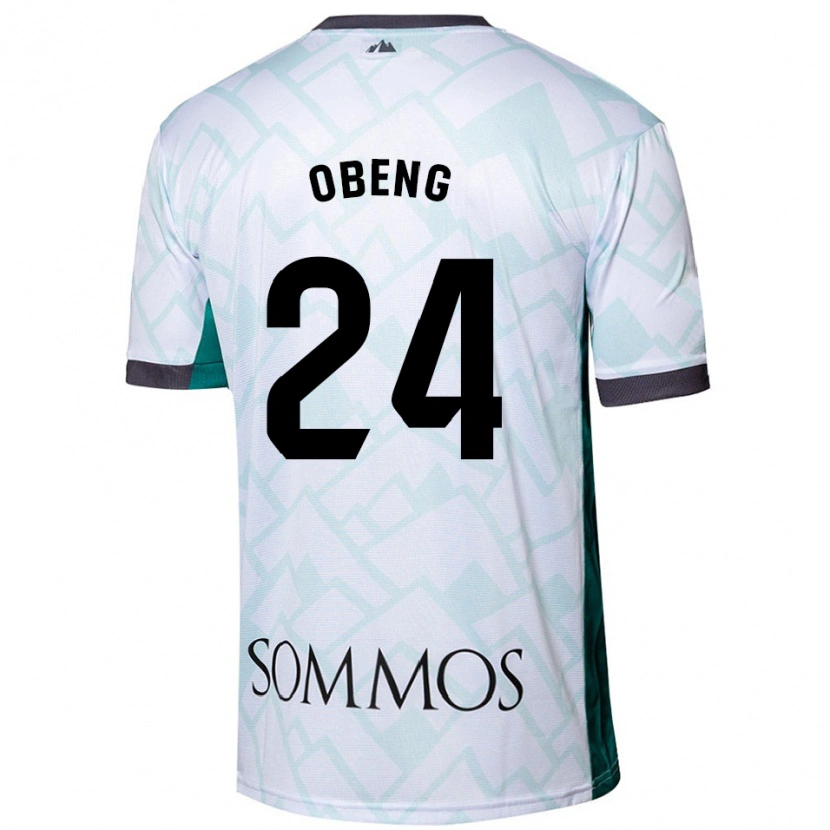 Danxen Uomo Maglia Samuel Obeng #24 Bianco Verde Kit Gara Away 2024/25 Maglietta