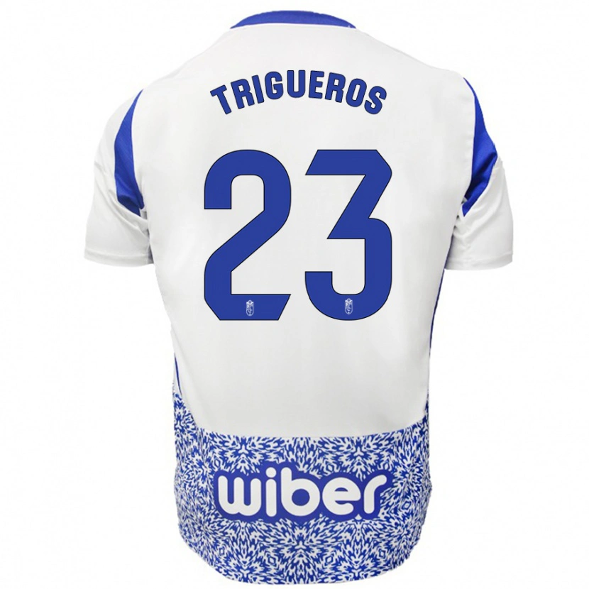 Danxen Uomo Maglia Manu Trigueros #23 Bianco Blu Kit Gara Away 2024/25 Maglietta