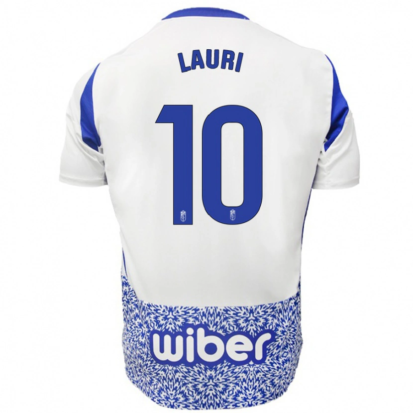 Danxen Uomo Maglia Lauri #10 Bianco Blu Kit Gara Away 2024/25 Maglietta