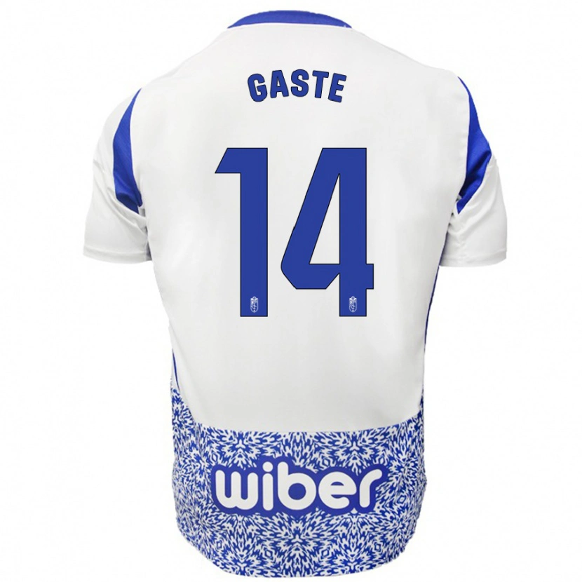 Danxen Uomo Maglia Gaste #14 Bianco Blu Kit Gara Away 2024/25 Maglietta