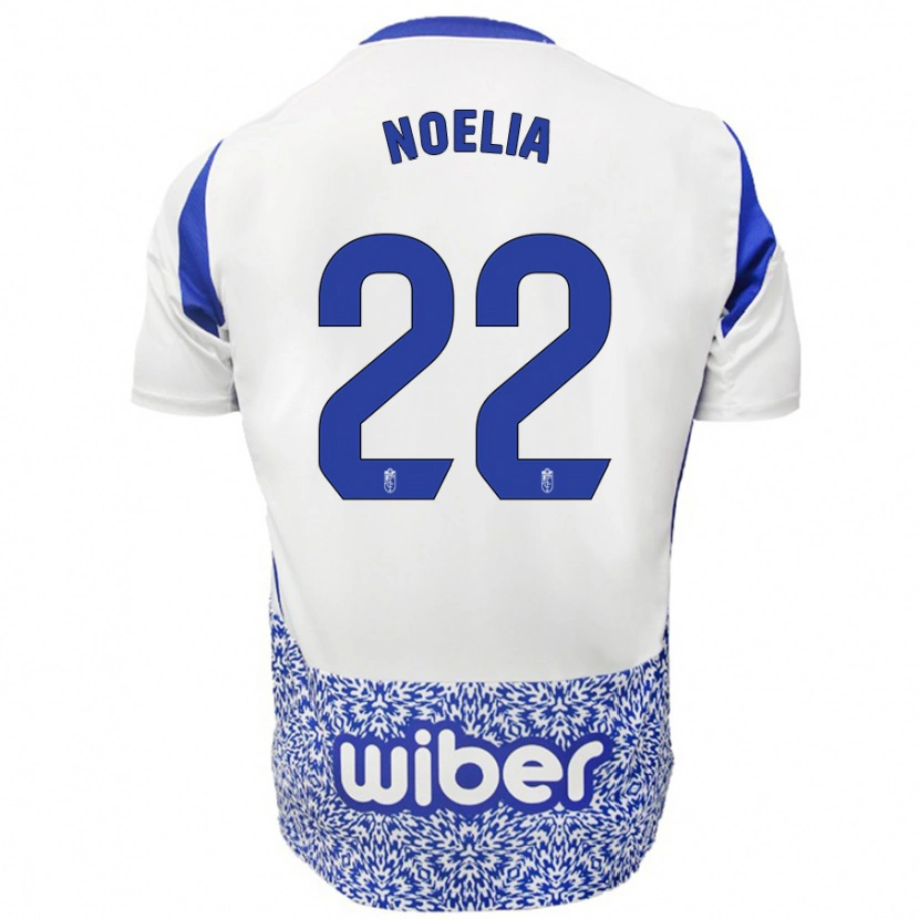 Danxen Uomo Maglia Noelia Salas Mullens #22 Bianco Blu Kit Gara Away 2024/25 Maglietta