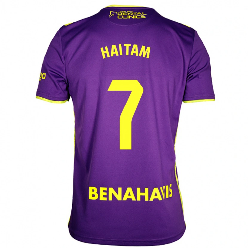 Danxen Uomo Maglia Haitam Abaida #7 Viola Giallo Kit Gara Away 2024/25 Maglietta