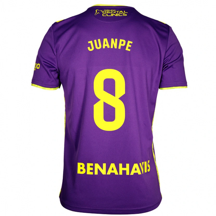 Danxen Uomo Maglia Juanpe #8 Viola Giallo Kit Gara Away 2024/25 Maglietta