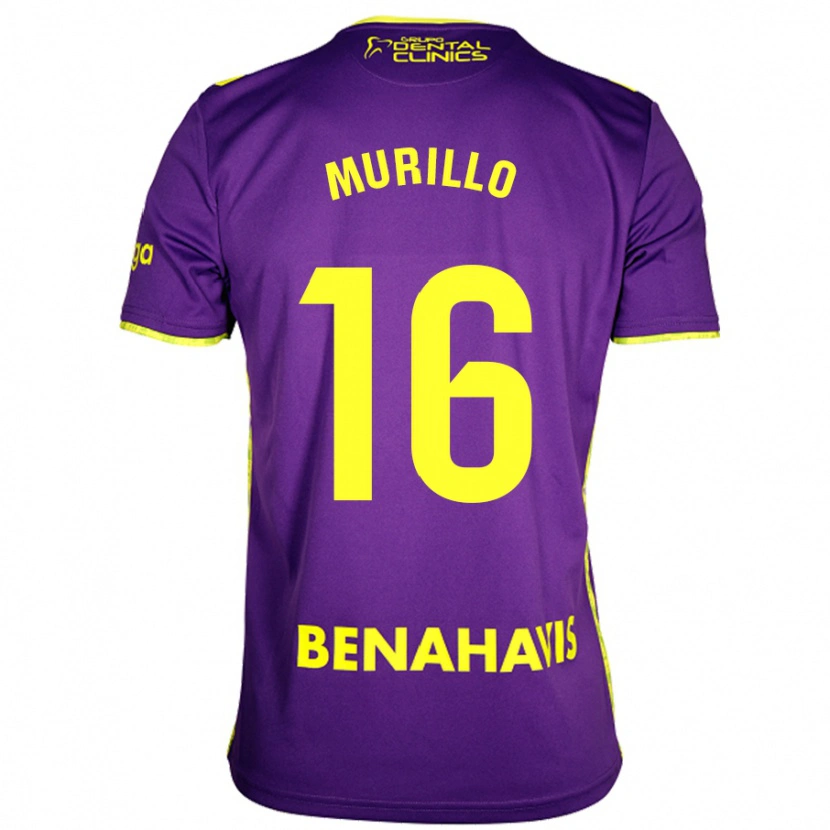 Danxen Uomo Maglia Diego Murillo #16 Viola Giallo Kit Gara Away 2024/25 Maglietta