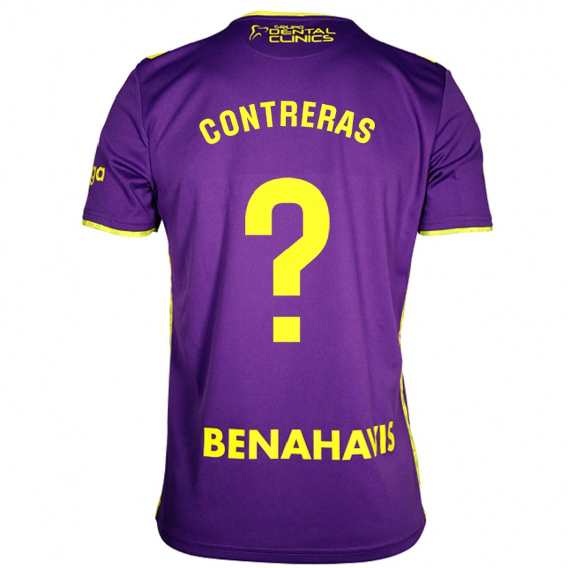 Danxen Uomo Maglia Ale Contreras #0 Viola Giallo Kit Gara Away 2024/25 Maglietta