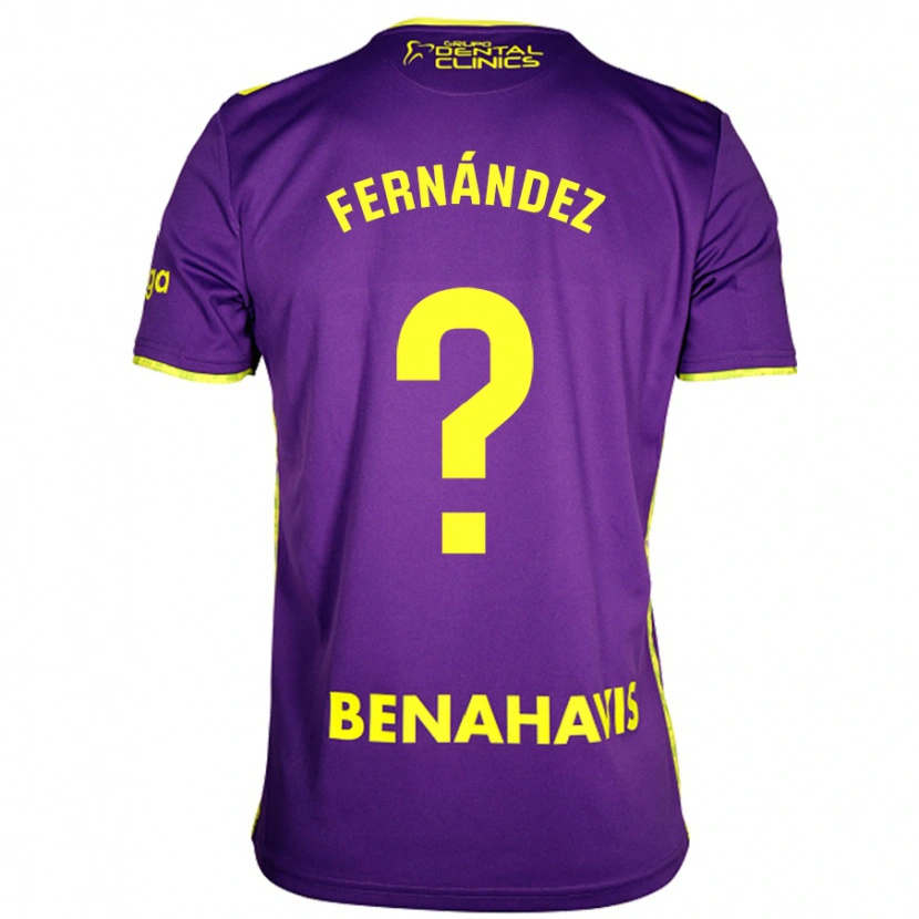 Danxen Uomo Maglia José Fernández #0 Viola Giallo Kit Gara Away 2024/25 Maglietta