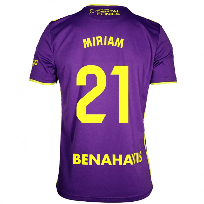 Danxen Uomo Maglia Míriam #21 Viola Giallo Kit Gara Away 2024/25 Maglietta