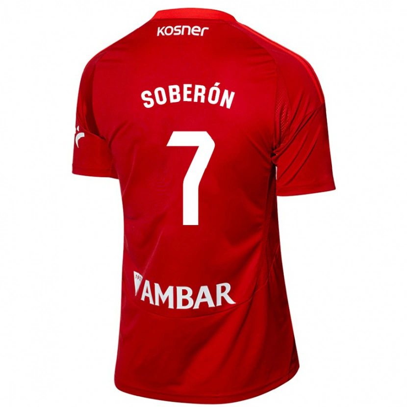Danxen Uomo Maglia Mario Soberón #7 Bianco Blu Kit Gara Away 2024/25 Maglietta