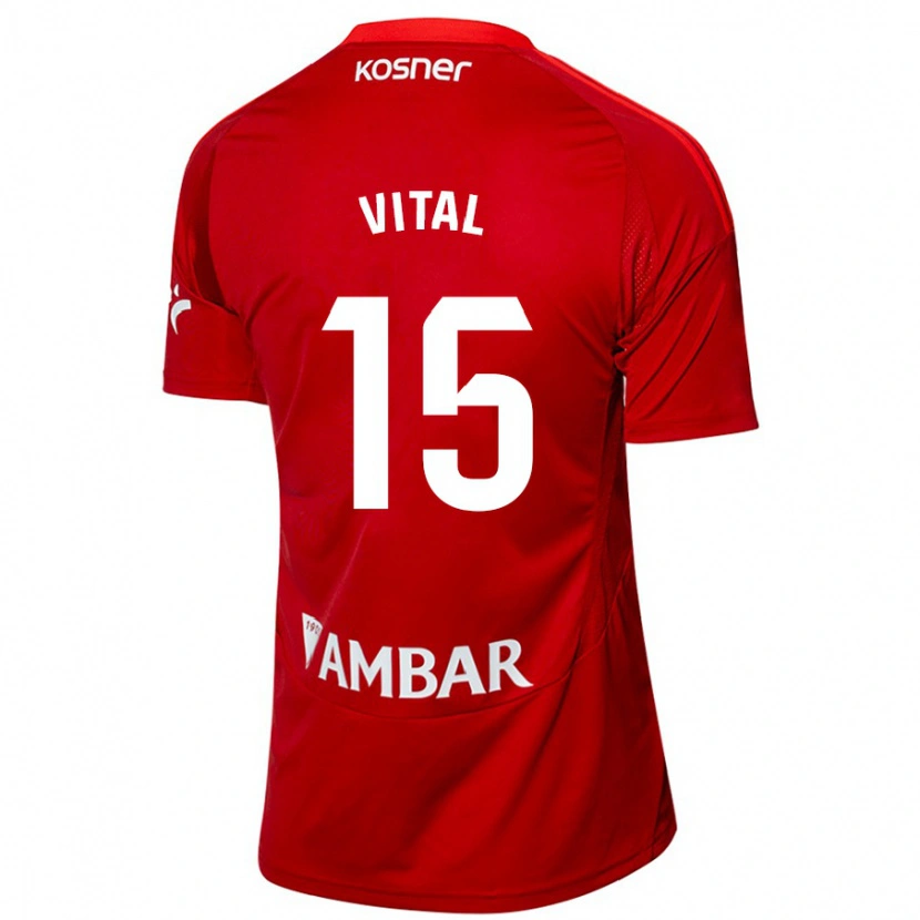 Danxen Uomo Maglia Bernardo Vital #15 Bianco Blu Kit Gara Away 2024/25 Maglietta