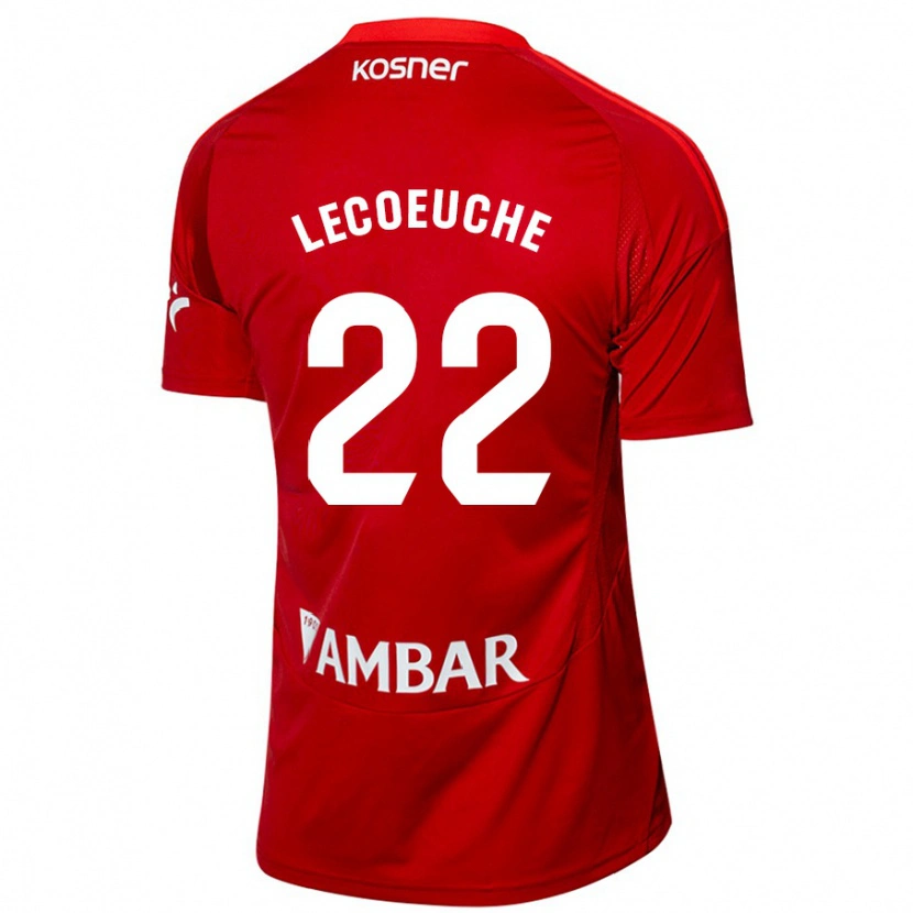 Danxen Uomo Maglia Quentin Lecoeuche #22 Bianco Blu Kit Gara Away 2024/25 Maglietta