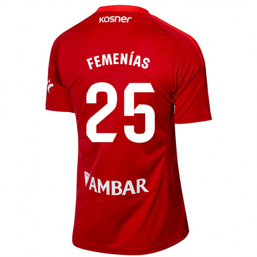 Danxen Uomo Maglia Joan Femenías #25 Bianco Blu Kit Gara Away 2024/25 Maglietta