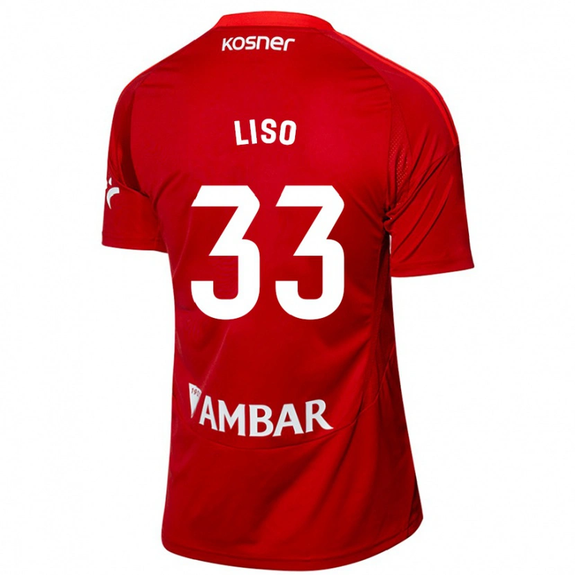 Danxen Uomo Maglia Adrián Liso #33 Bianco Blu Kit Gara Away 2024/25 Maglietta