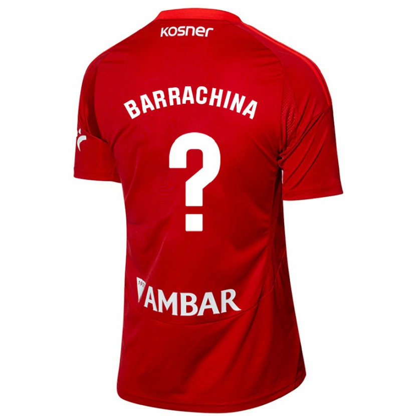 Danxen Uomo Maglia Hugo Barrachina #0 Bianco Blu Kit Gara Away 2024/25 Maglietta