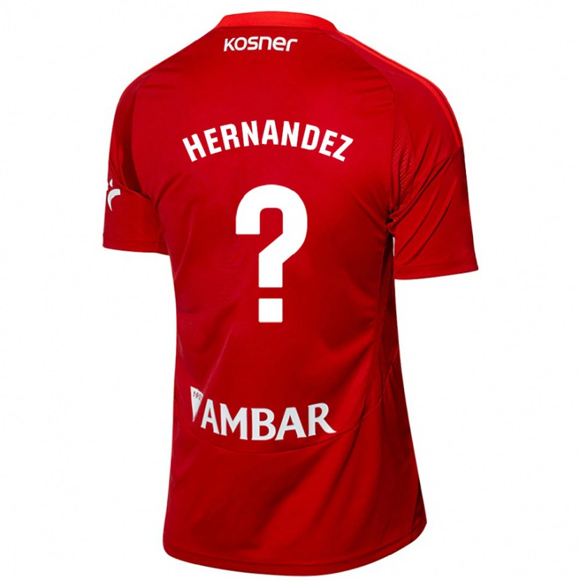 Danxen Uomo Maglia Diego Hernández #0 Bianco Blu Kit Gara Away 2024/25 Maglietta