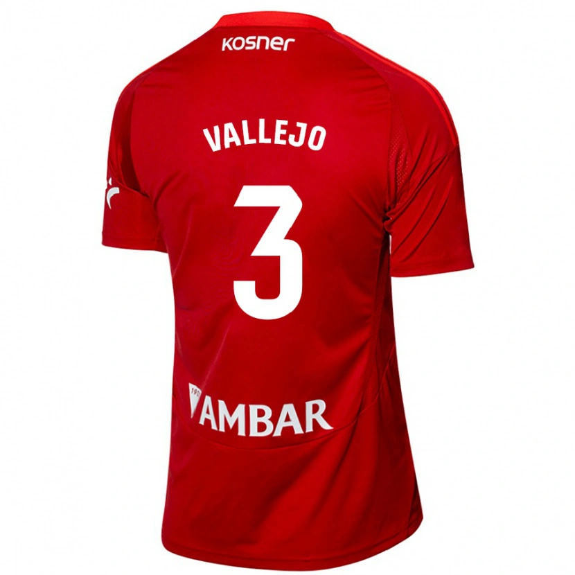 Danxen Uomo Maglia Jaime Vallejo #3 Bianco Blu Kit Gara Away 2024/25 Maglietta