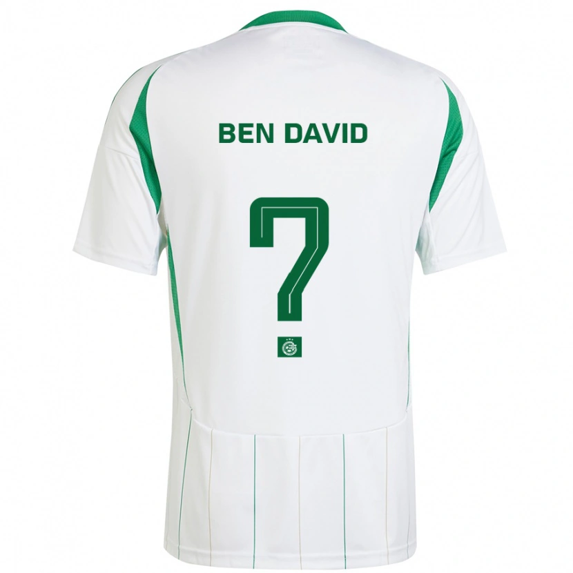 Danxen Uomo Maglia Shay Ben David #0 Bianco Verde Kit Gara Away 2024/25 Maglietta