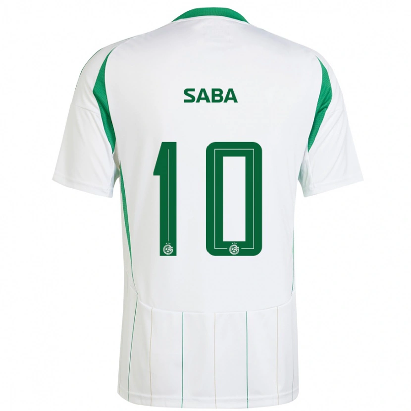 Danxen Uomo Maglia Dia Saba #10 Bianco Verde Kit Gara Away 2024/25 Maglietta
