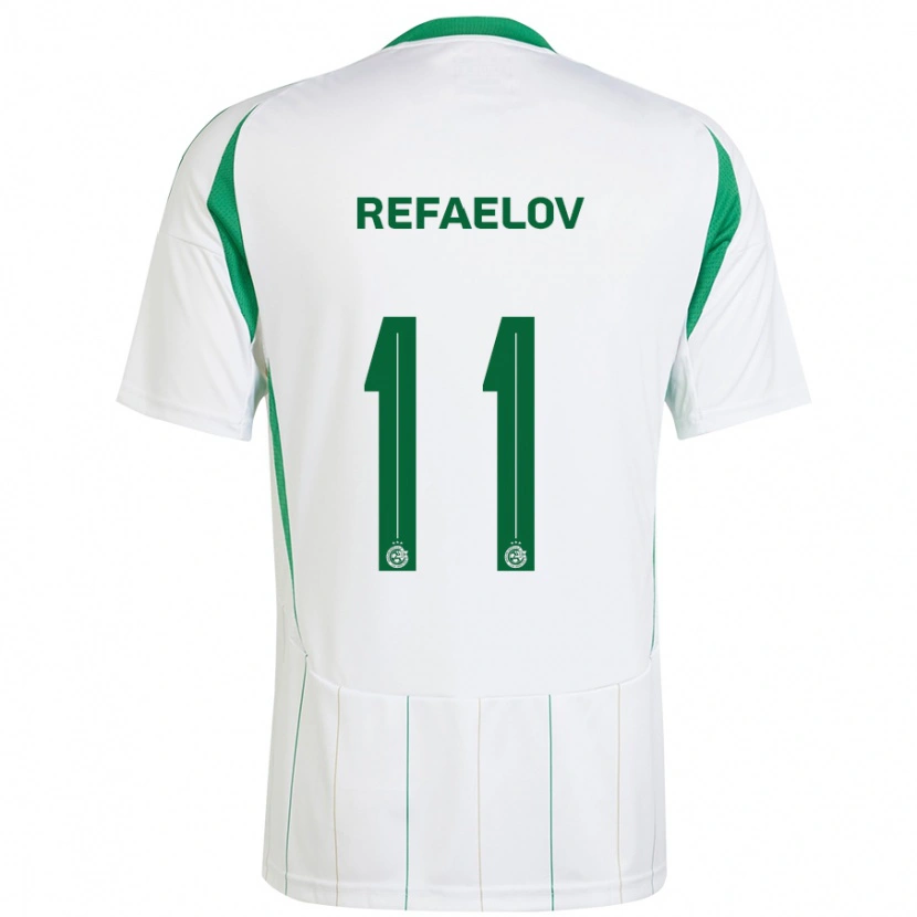Danxen Uomo Maglia Lior Refaelov #11 Bianco Verde Kit Gara Away 2024/25 Maglietta