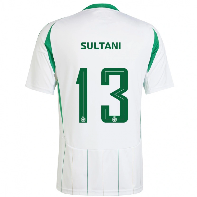 Danxen Uomo Maglia Tomás Sultani #13 Bianco Verde Kit Gara Away 2024/25 Maglietta