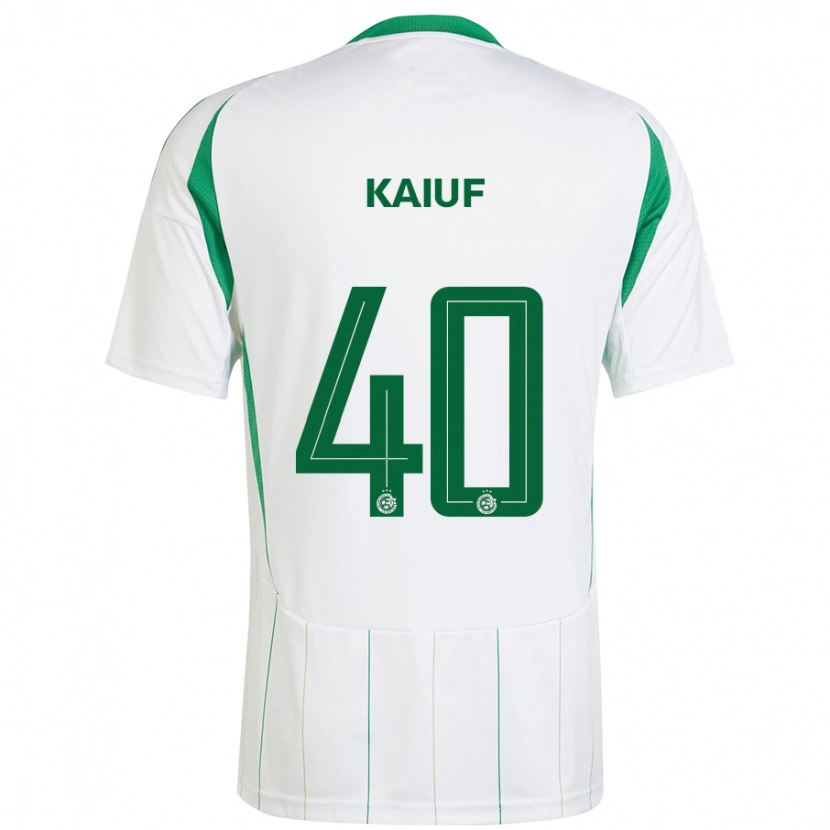 Danxen Uomo Maglia Sharif Kaiuf #40 Bianco Verde Kit Gara Away 2024/25 Maglietta