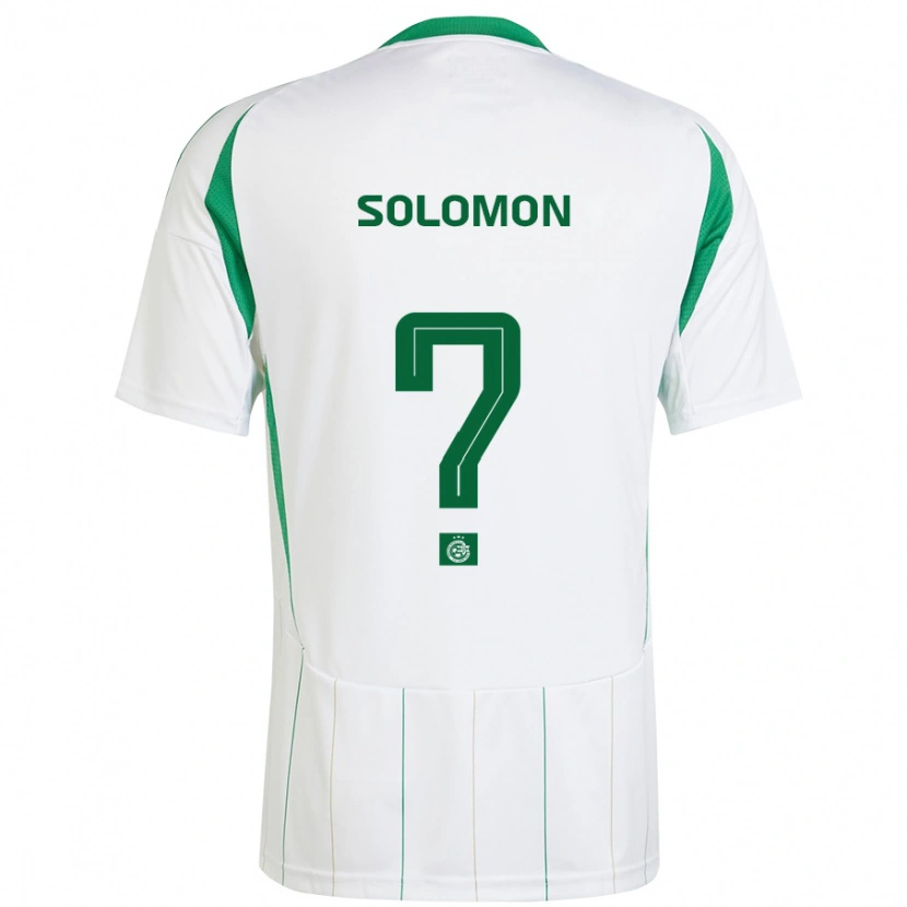 Danxen Uomo Maglia Itay Solomon #0 Bianco Verde Kit Gara Away 2024/25 Maglietta