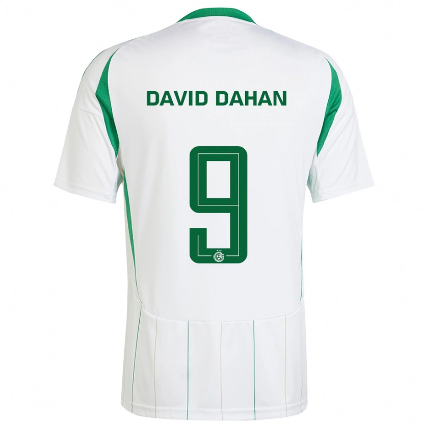 Danxen Uomo Maglia Omer David Dahan #9 Bianco Verde Kit Gara Away 2024/25 Maglietta