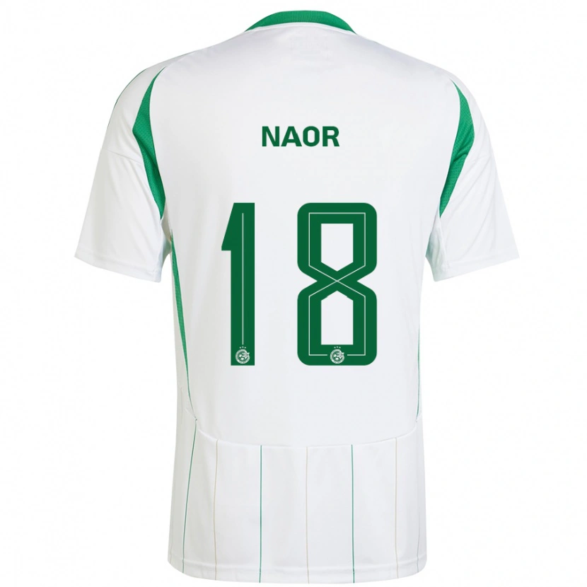 Danxen Uomo Maglia Goni Naor #18 Bianco Verde Kit Gara Away 2024/25 Maglietta