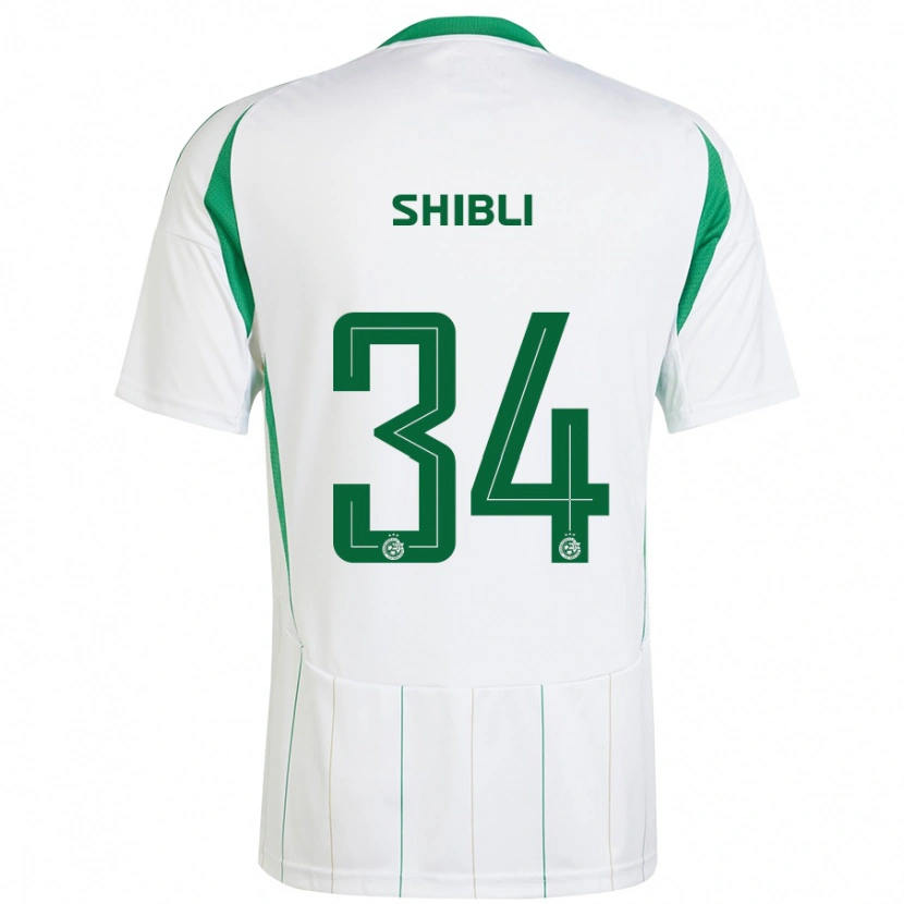 Danxen Uomo Maglia Hamza Shibli #34 Bianco Verde Kit Gara Away 2024/25 Maglietta