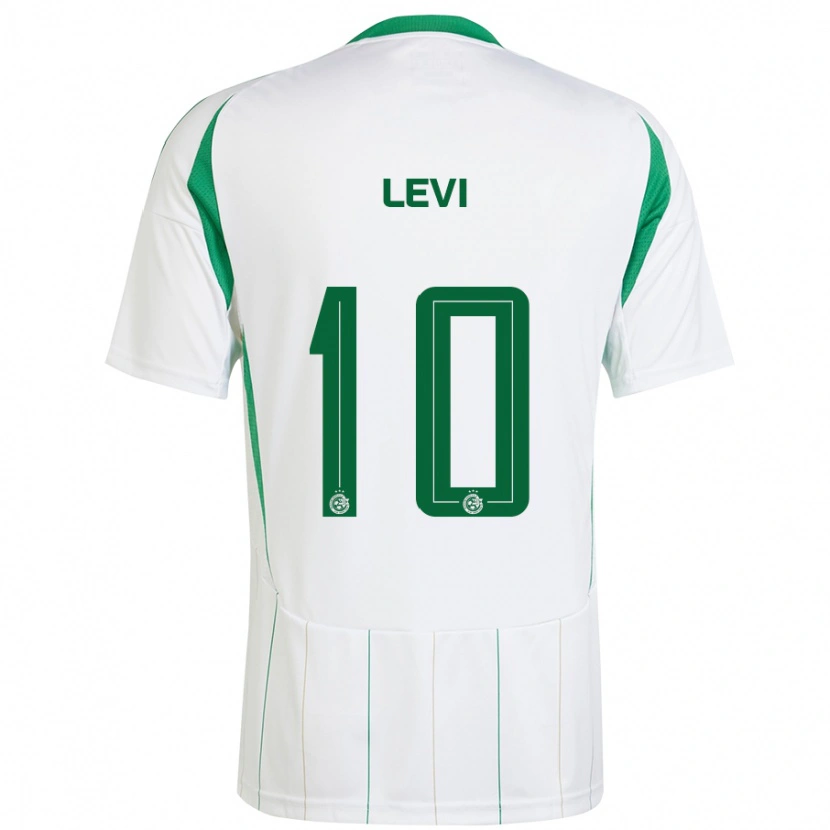 Danxen Uomo Maglia Yarin Levi #10 Bianco Verde Kit Gara Away 2024/25 Maglietta