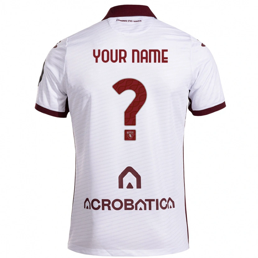 Danxen Uomo Maglia Il Tuo Nome #0 Bianco Marrone Kit Gara Away 2024/25 Maglietta