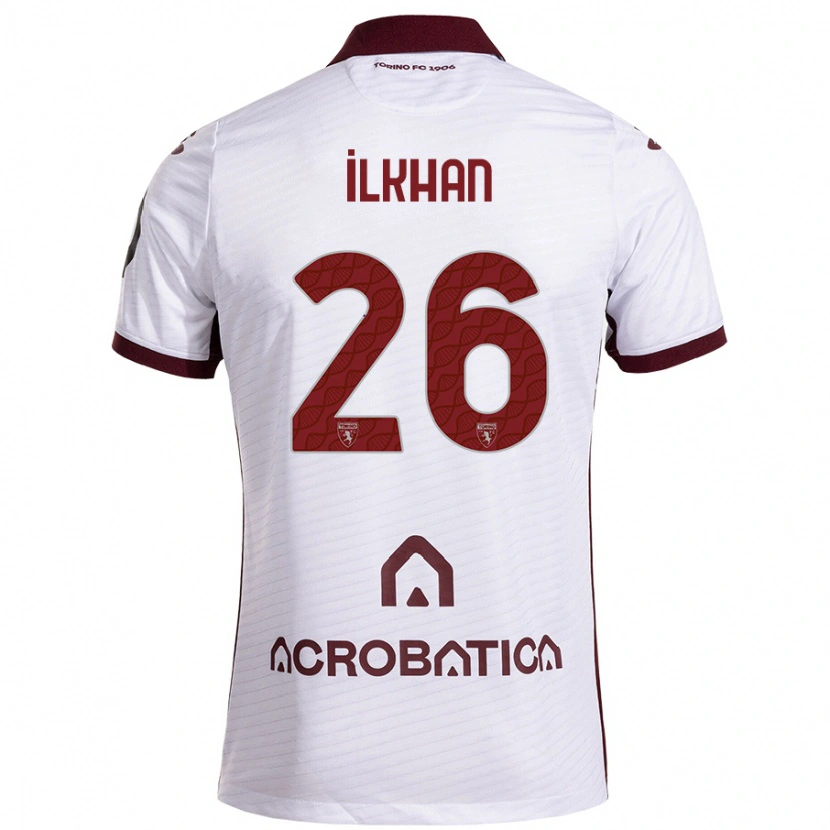 Danxen Uomo Maglia Emirhan İlkhan #26 Bianco Marrone Kit Gara Away 2024/25 Maglietta