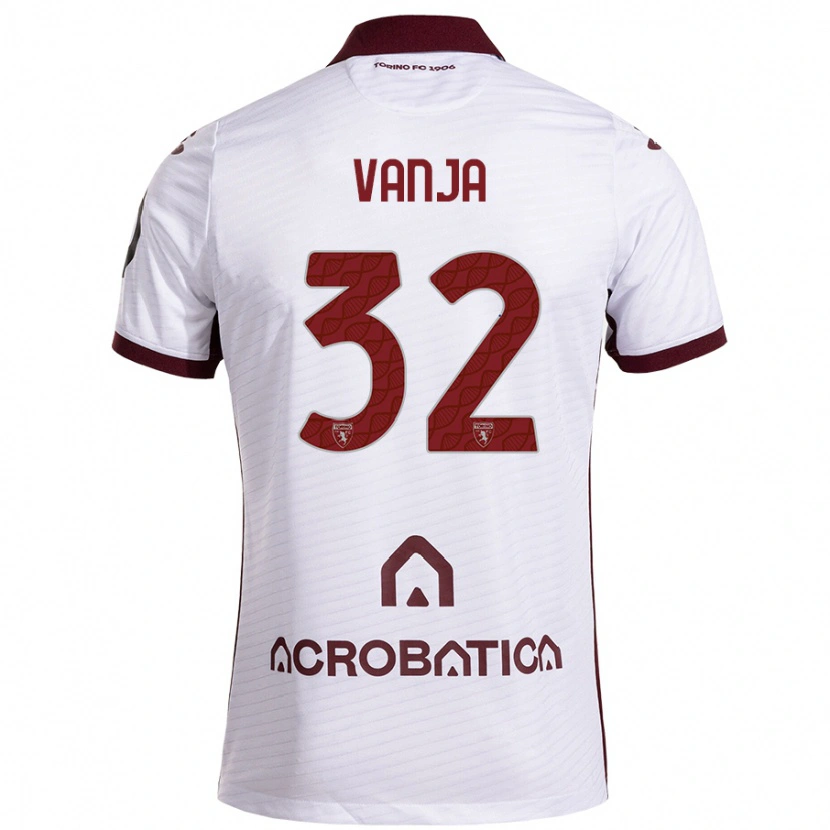 Danxen Uomo Maglia Vanja Milinković-Savić #32 Bianco Marrone Kit Gara Away 2024/25 Maglietta