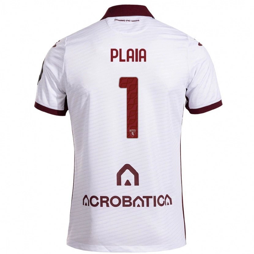 Danxen Uomo Maglia Francesco Plaia #1 Bianco Marrone Kit Gara Away 2024/25 Maglietta