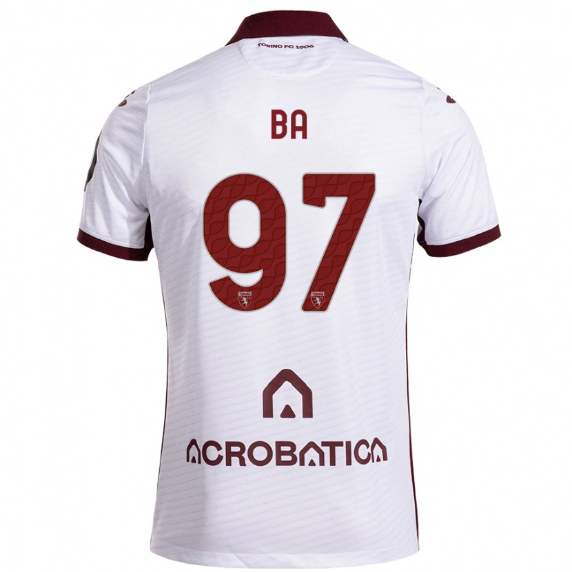 Danxen Uomo Maglia El-Hadji Ba #97 Bianco Marrone Kit Gara Away 2024/25 Maglietta