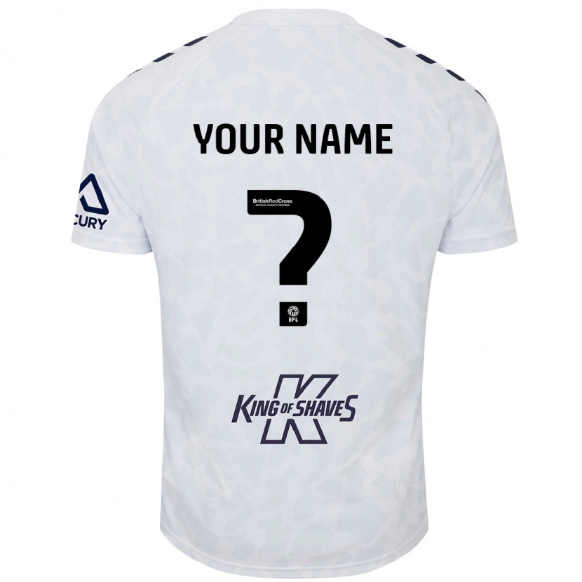 Danxen Uomo Maglia Il Tuo Nome #0 Bianco Kit Gara Away 2024/25 Maglietta