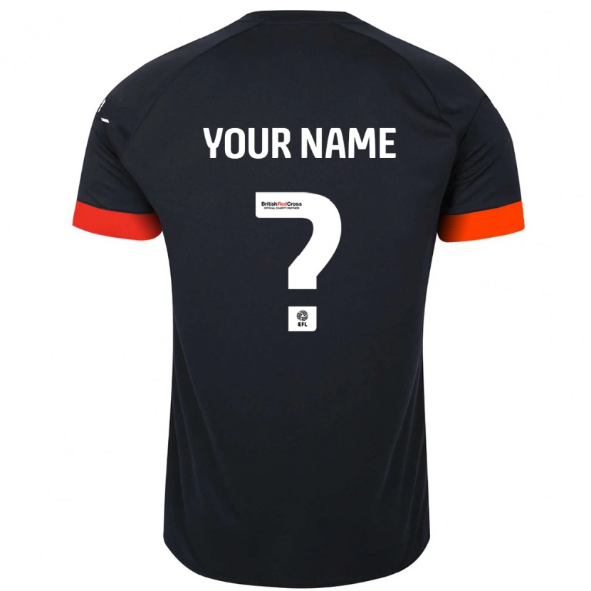 Danxen Uomo Maglia Il Tuo Nome #0 Nero Arancione Kit Gara Away 2024/25 Maglietta