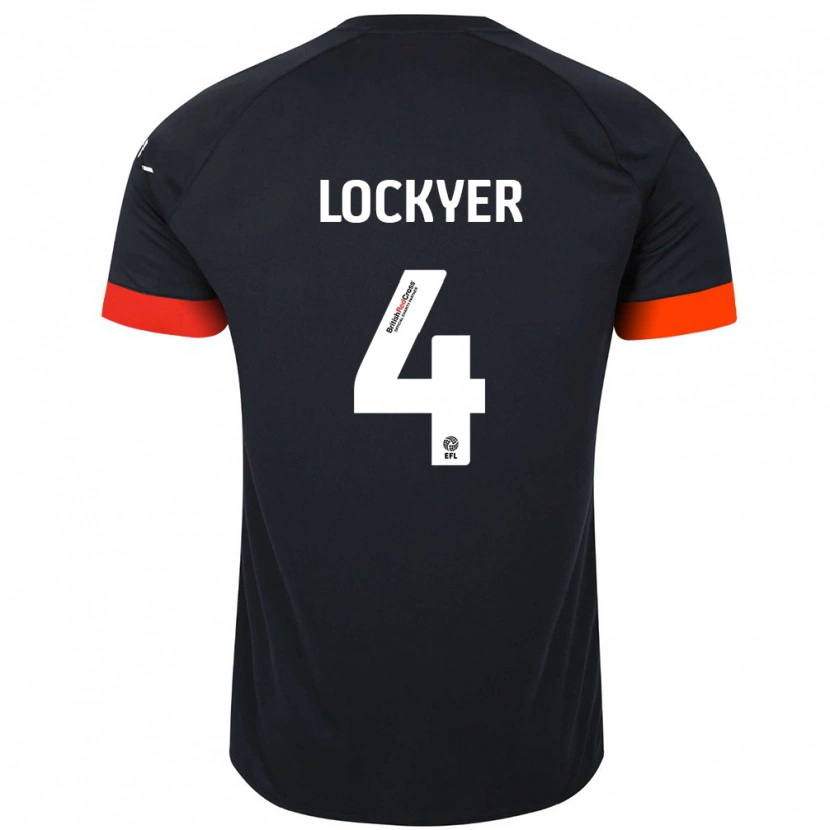 Danxen Uomo Maglia Tom Lockyer #4 Nero Arancione Kit Gara Away 2024/25 Maglietta