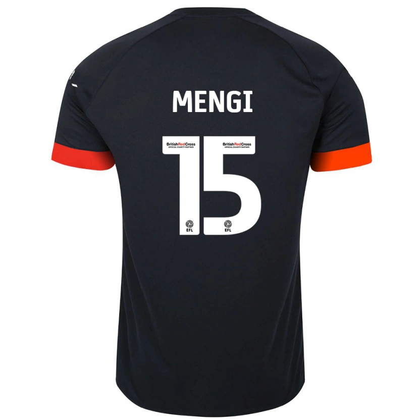 Danxen Uomo Maglia Teden Mengi #15 Nero Arancione Kit Gara Away 2024/25 Maglietta